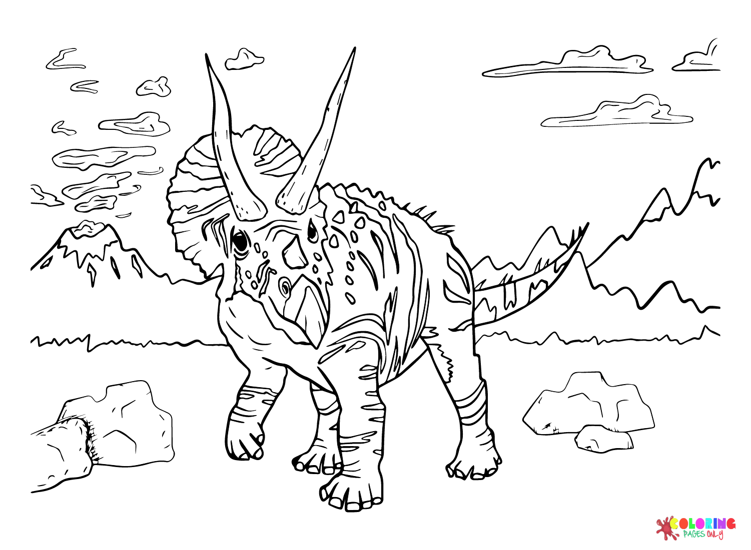 Images Dinosaur Prehistory Coloring Page
