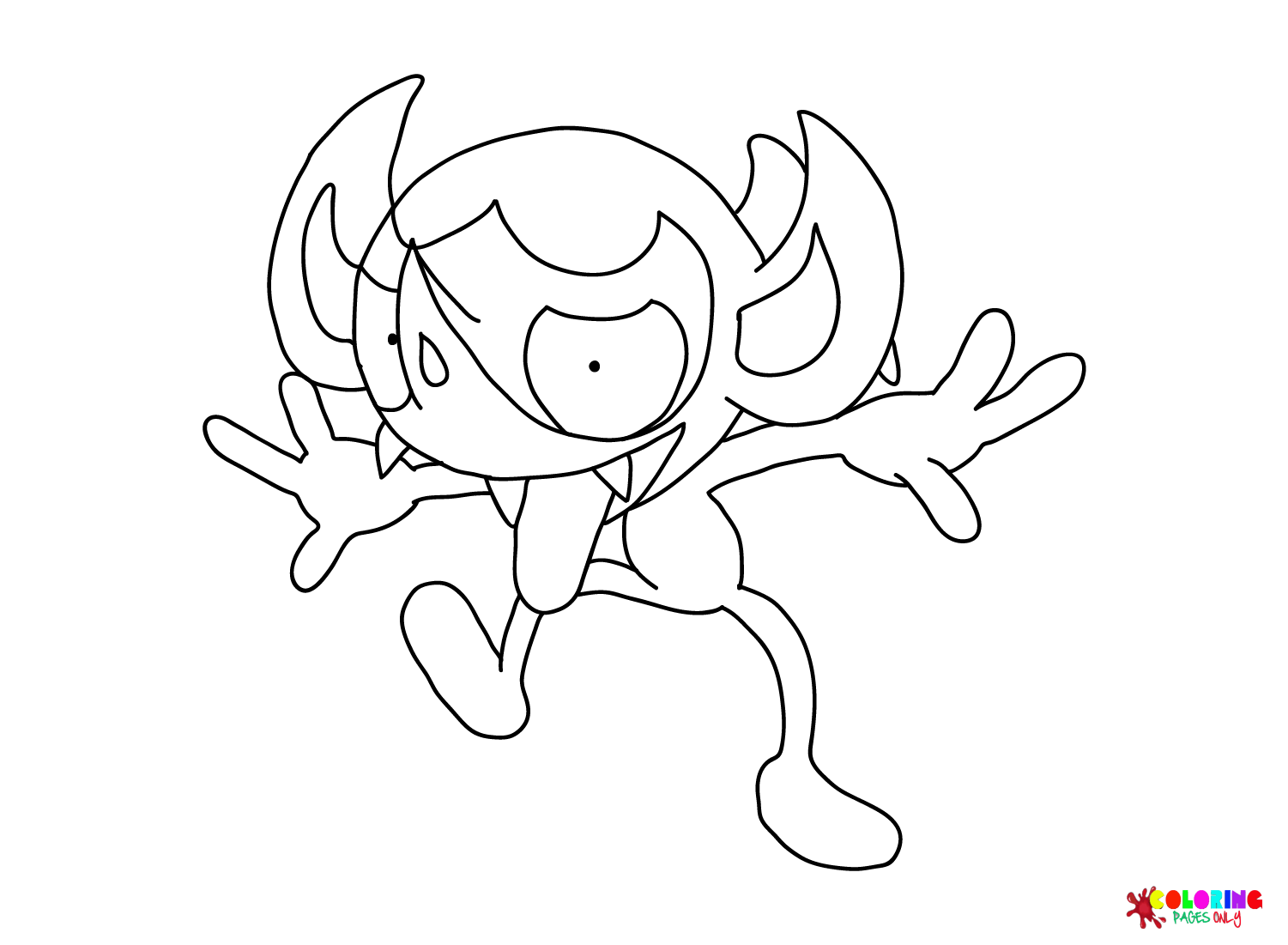 Impidimp Coloring Page In Black And White Pokemon Ready For Download