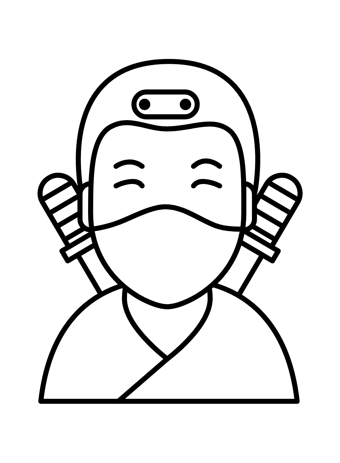 Japanese Ninja Coloring Page