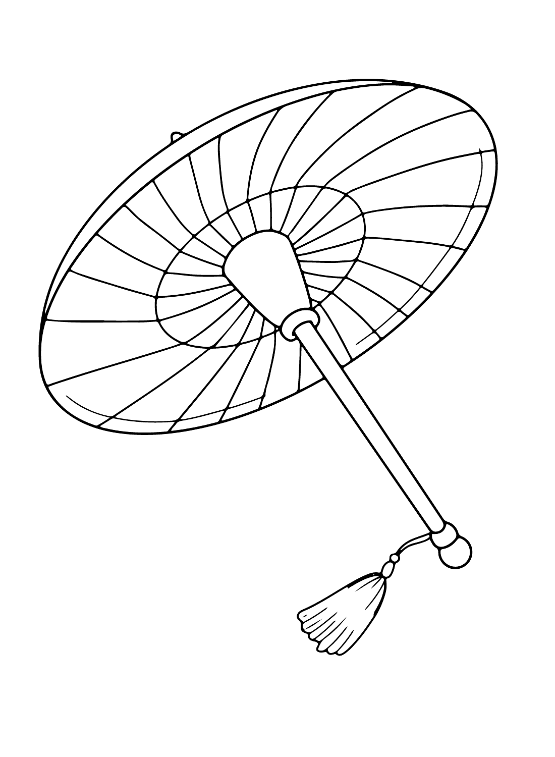Japanese Umbrella Coloring Page