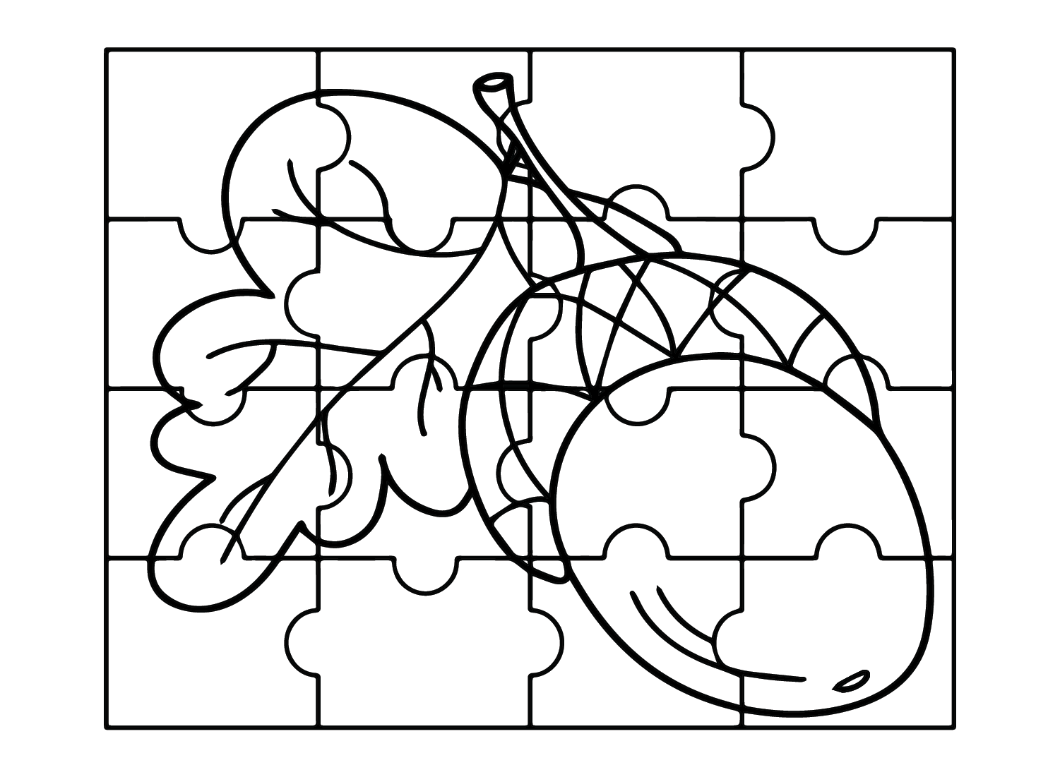 Desenho de quebra-cabeça de quebra-cabeça