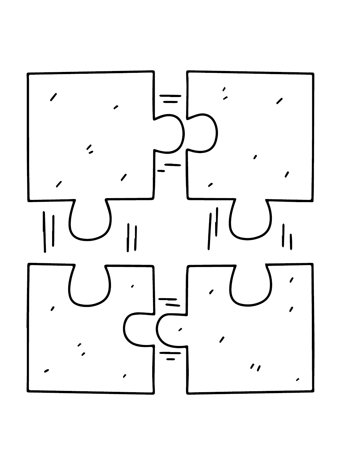 Jigsaw Puzzle Printable Coloring Page