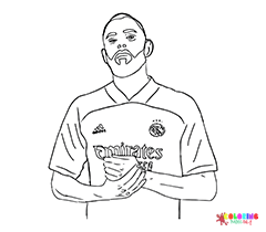 Karim Benzema Coloring Pages