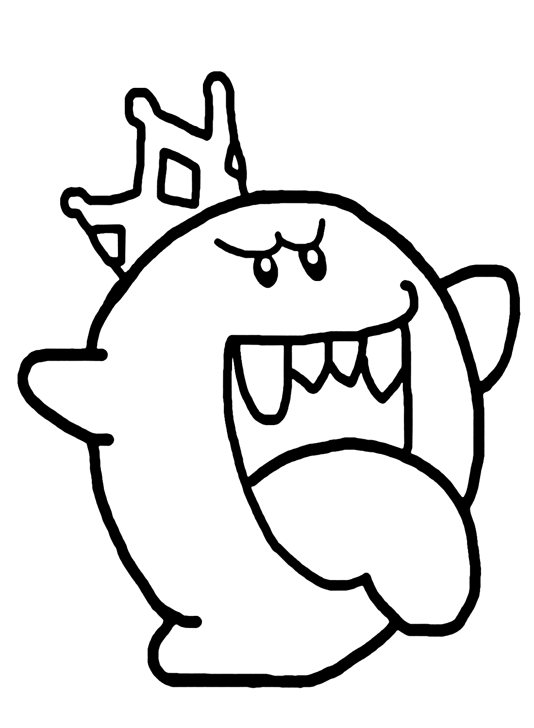 King Boo Super Mario Bros Coloring Pages