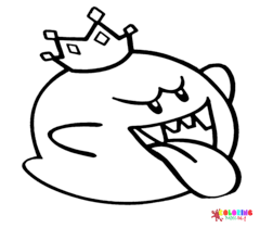Ghost Mario Coloring Pages