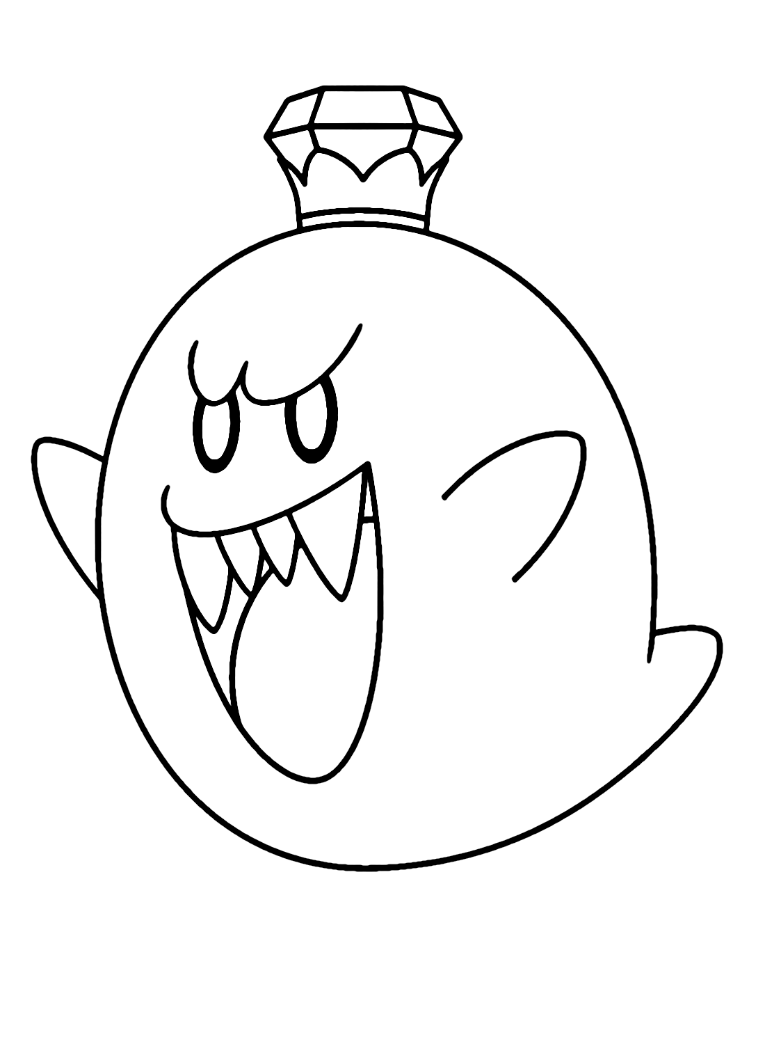 Ghost Mario Coloring Pages