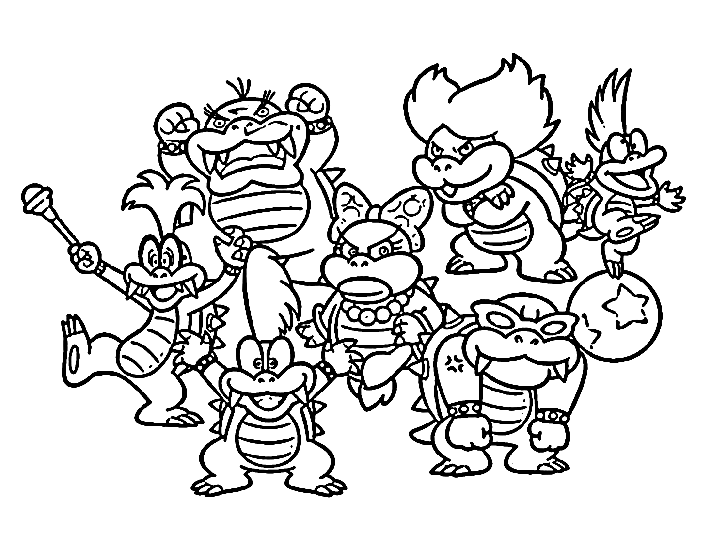 Koopalings Pictures Coloring Page