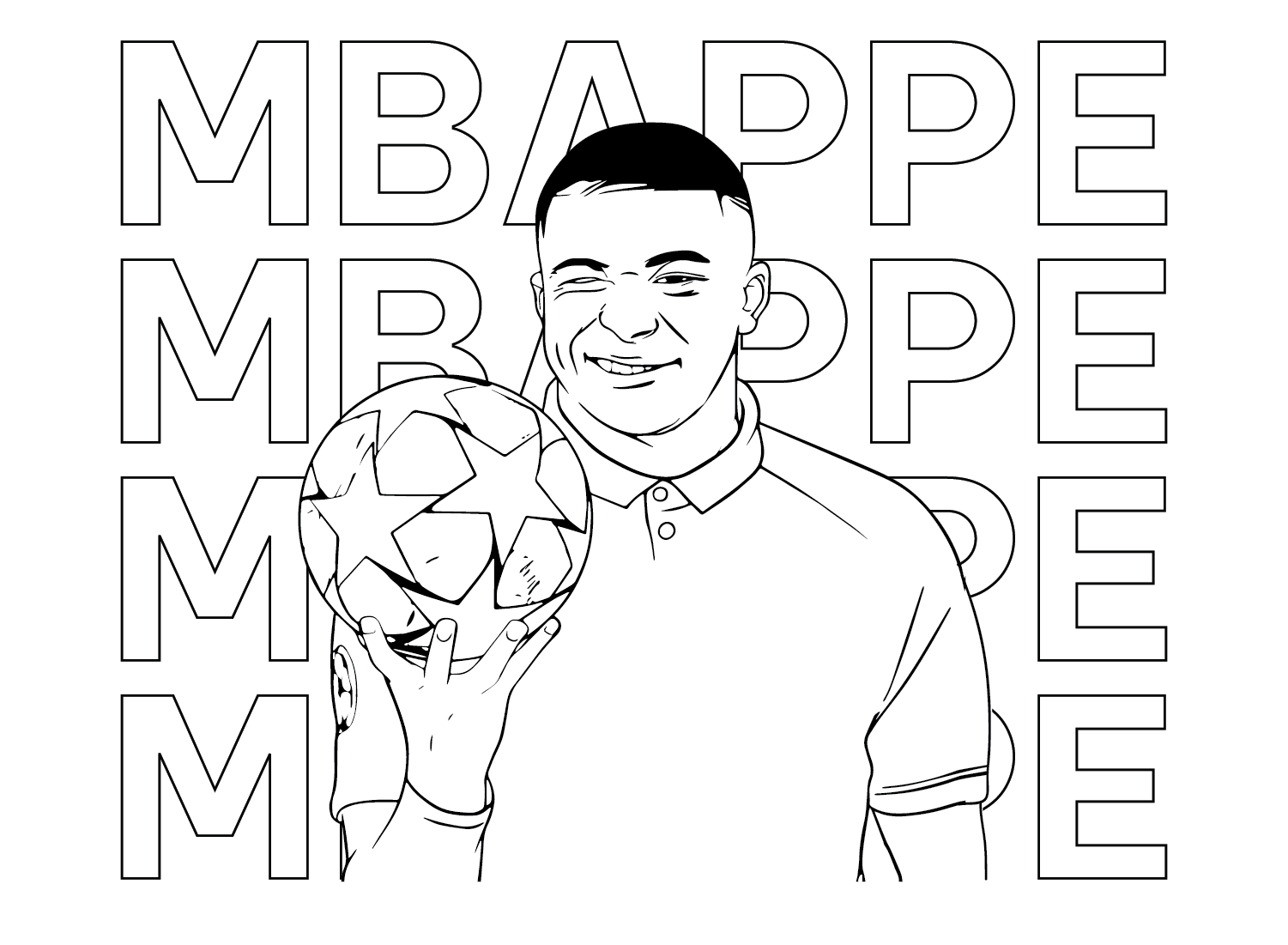 Coloriage Kylian Mbapp Coloriages Gratuits Imprimer