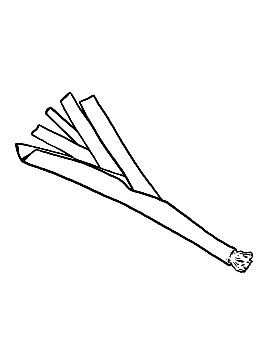 Leek for Kids Coloring Page