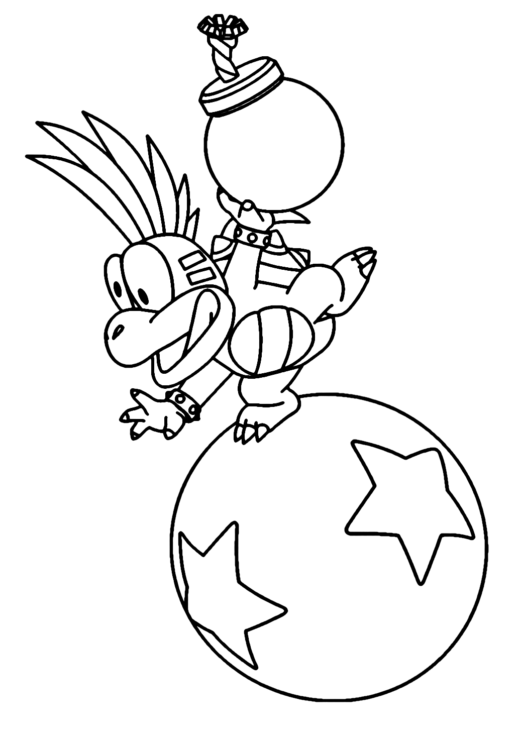 Mario Lemmy Koopa Coloring Pages