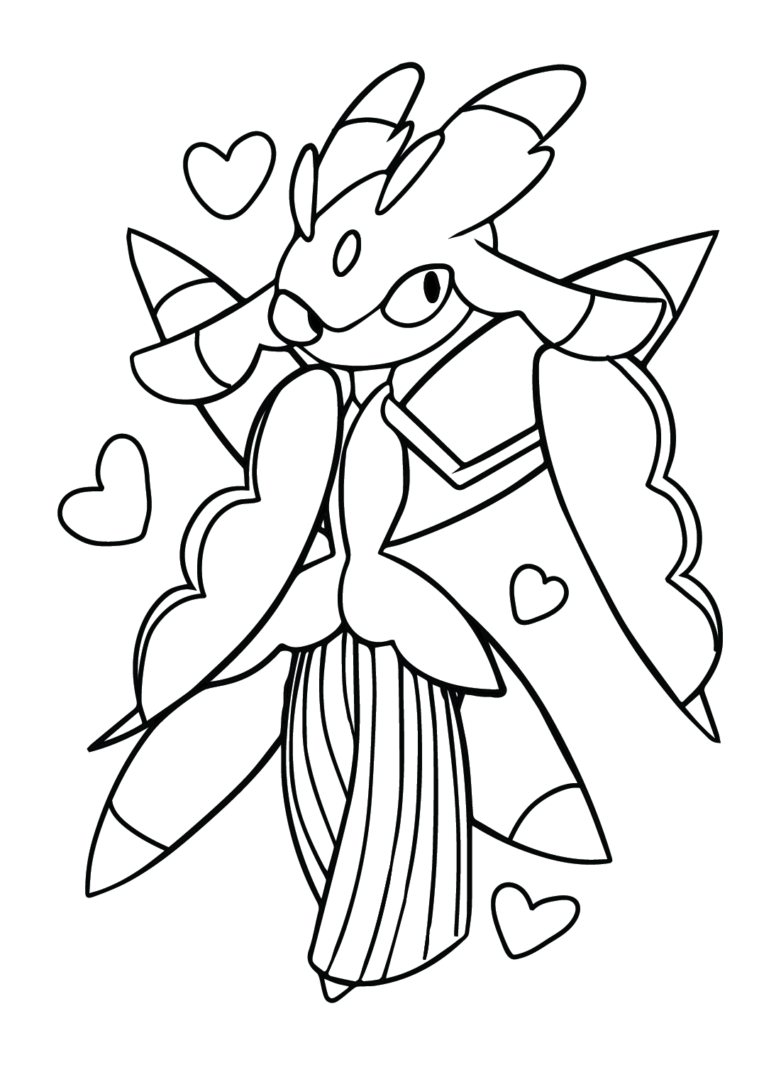 Lineart of Lurantis Coloring Page
