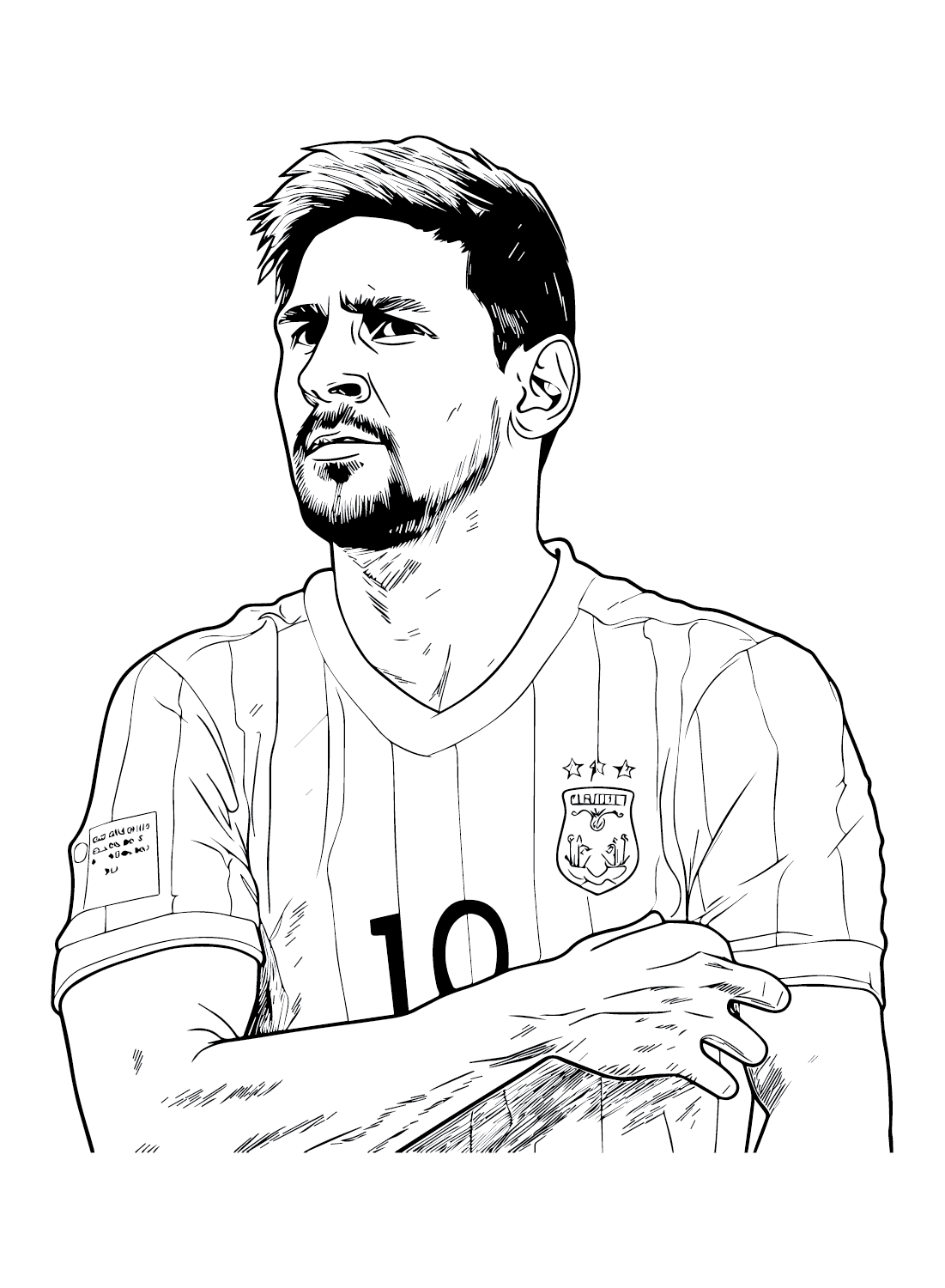 Lionel Messi World Cup Coloring Page - Free Printable Coloring Pages