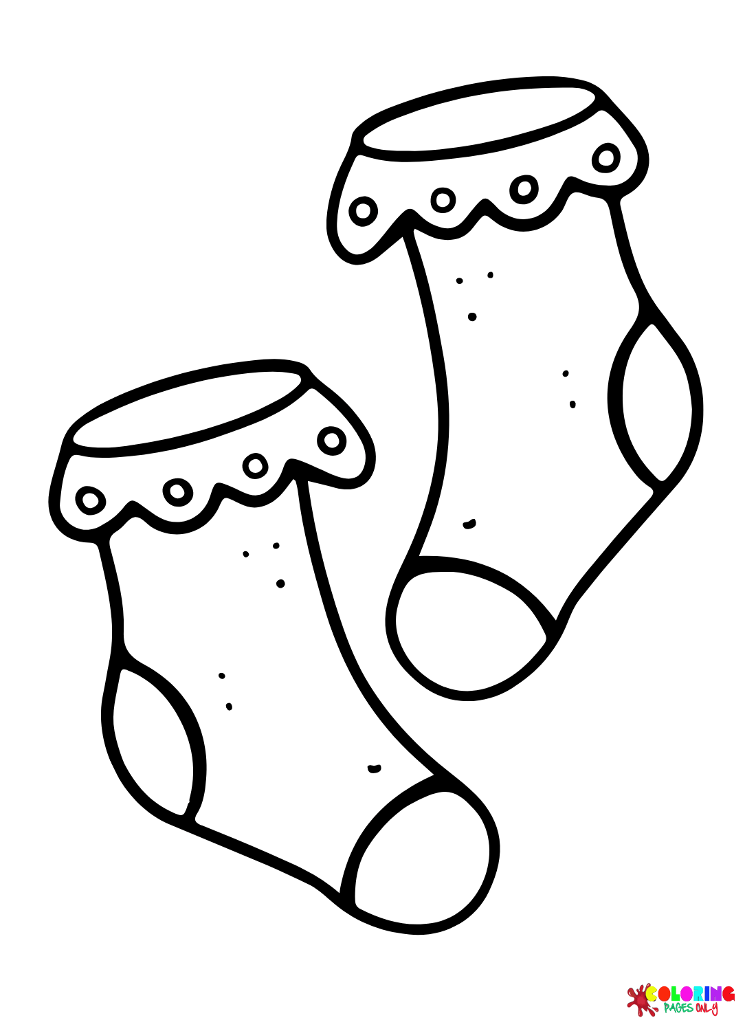 Lovely Socks Coloring Page - Free Printable Coloring Pages