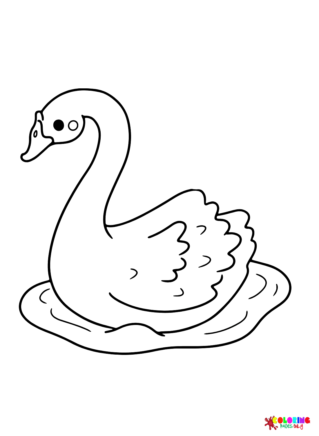 Lovely Swan Coloring Page - Free Printable Coloring Pages