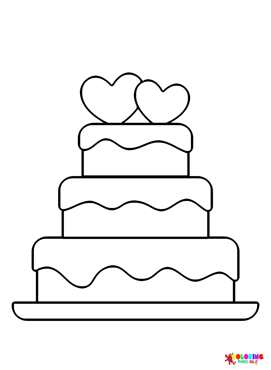 婚礼蛋糕上可爱的婚礼蛋糕
