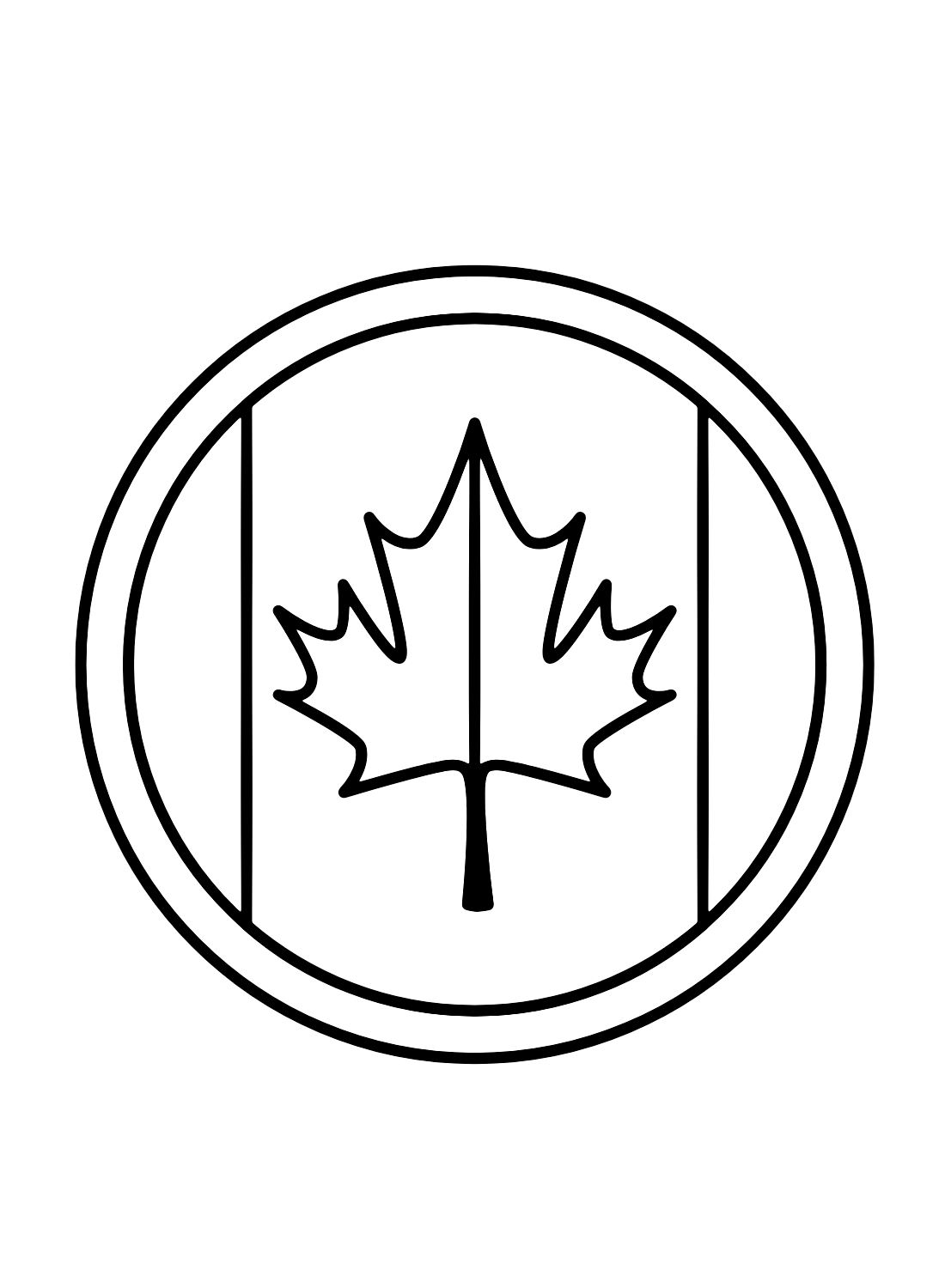 Hoja de arce canadiense de Canadá
