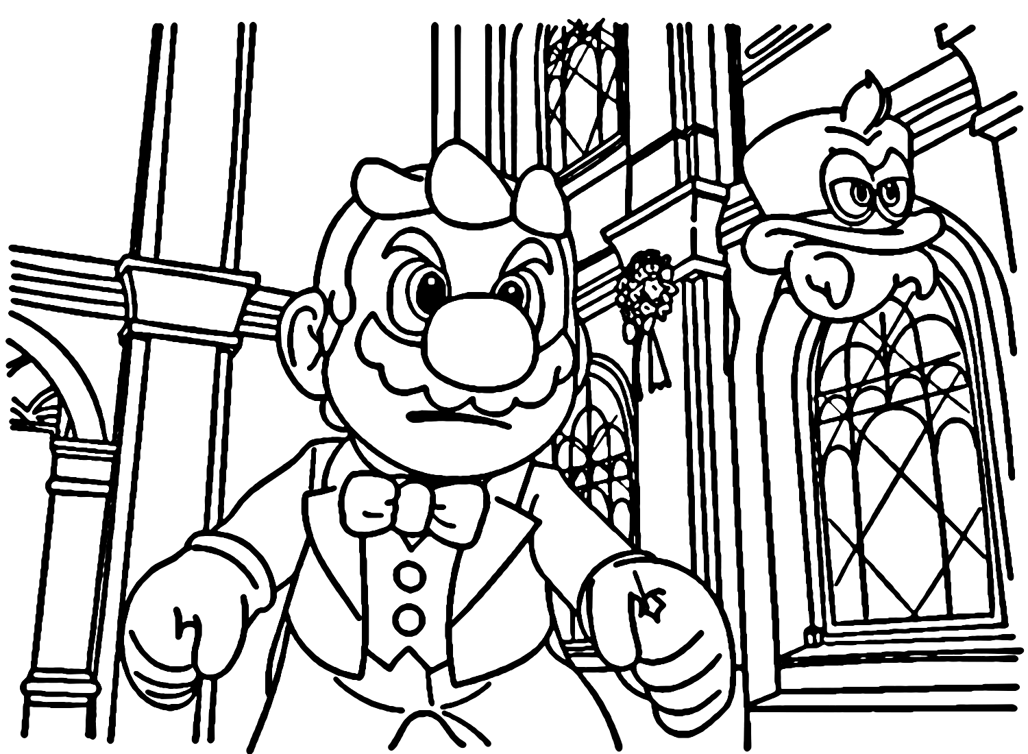 Mario Odyssey Coloring Page