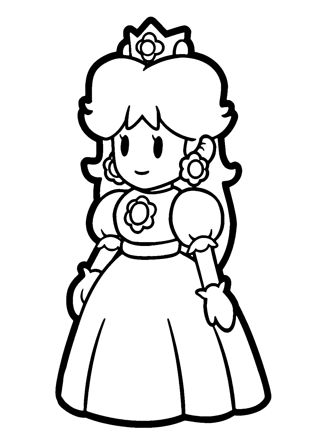 Mario Super Daisy Coloring Page