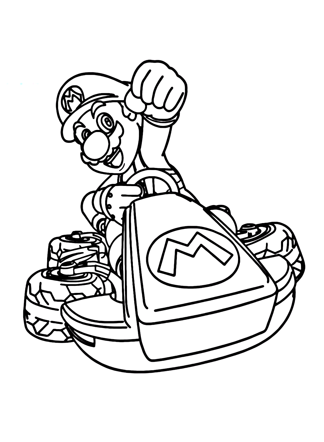 Mario De Mario Kart 8 Deluxe Coloring Pages Mario Kart Coloring Pages 
