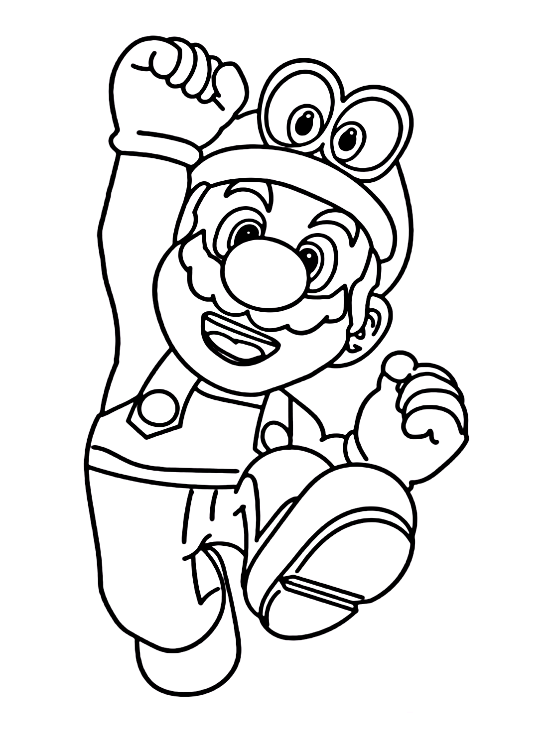 Mario from Super Mario Odyssey Coloring Page