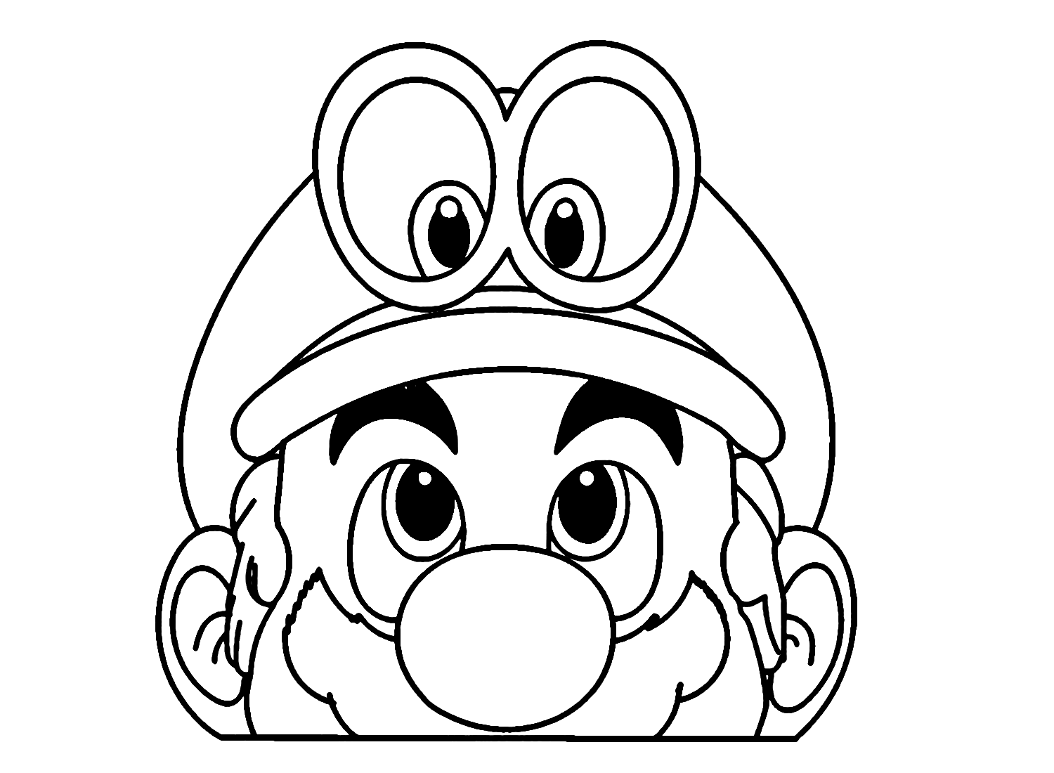 Mario in Super Mario Odyssey Coloring Page