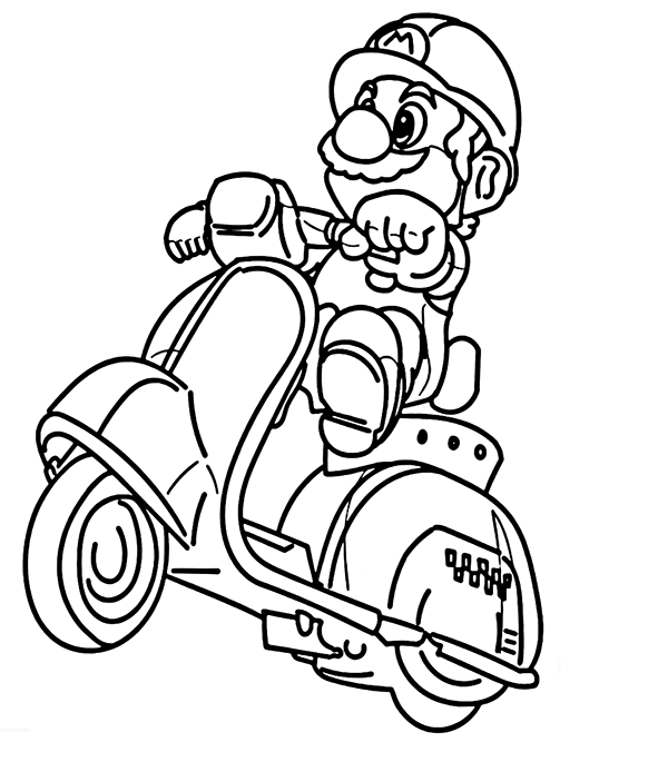 Mario on a Motorbike