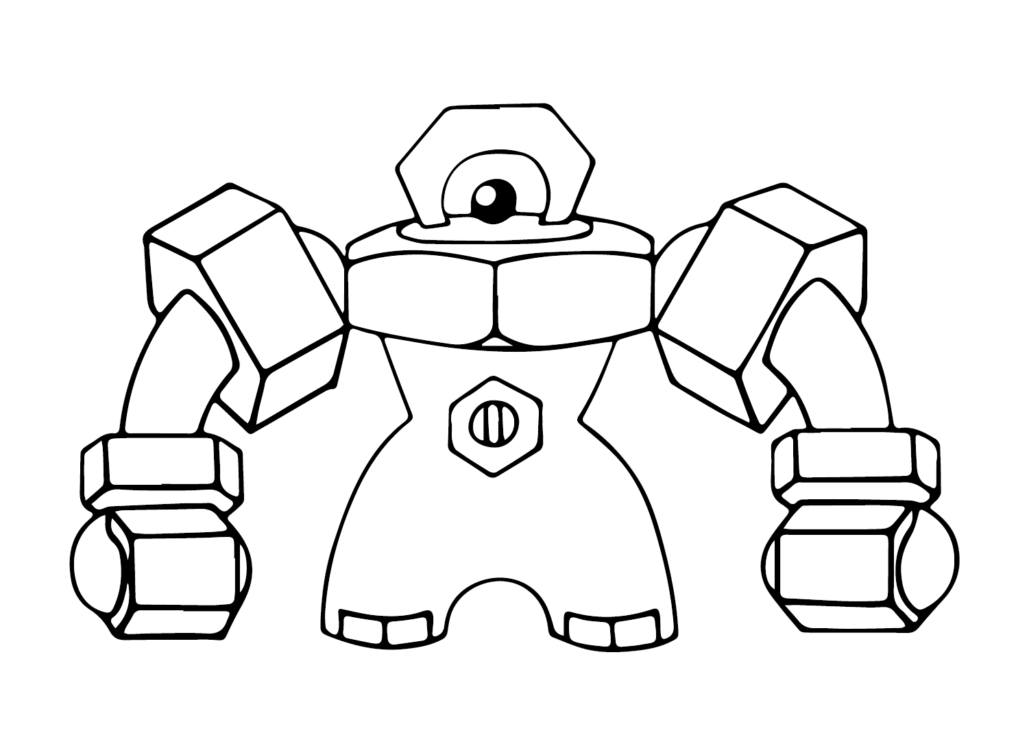 Melmetal Character Coloring Page