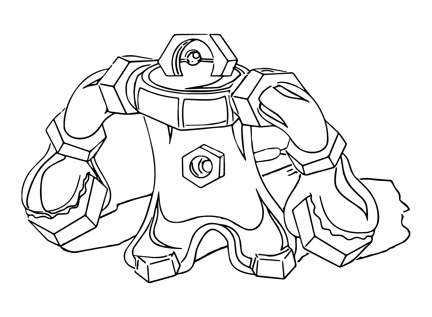 Melmetal Drawing Coloring Page
