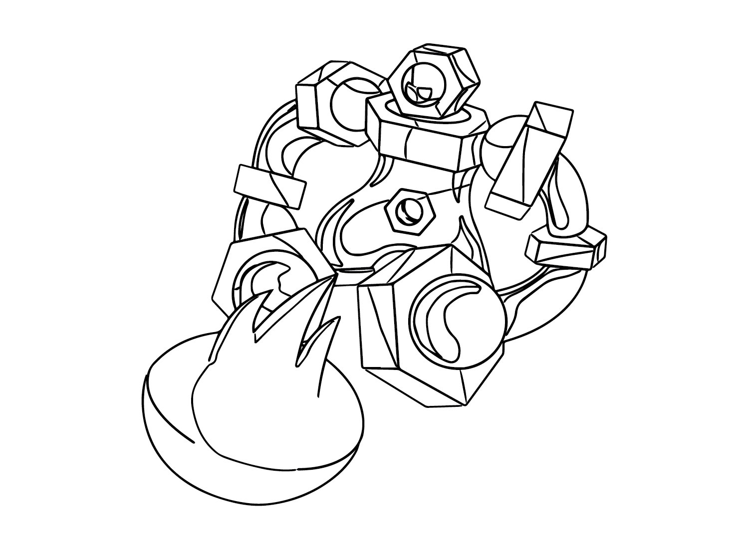 Melmetal for Kids Coloring Page