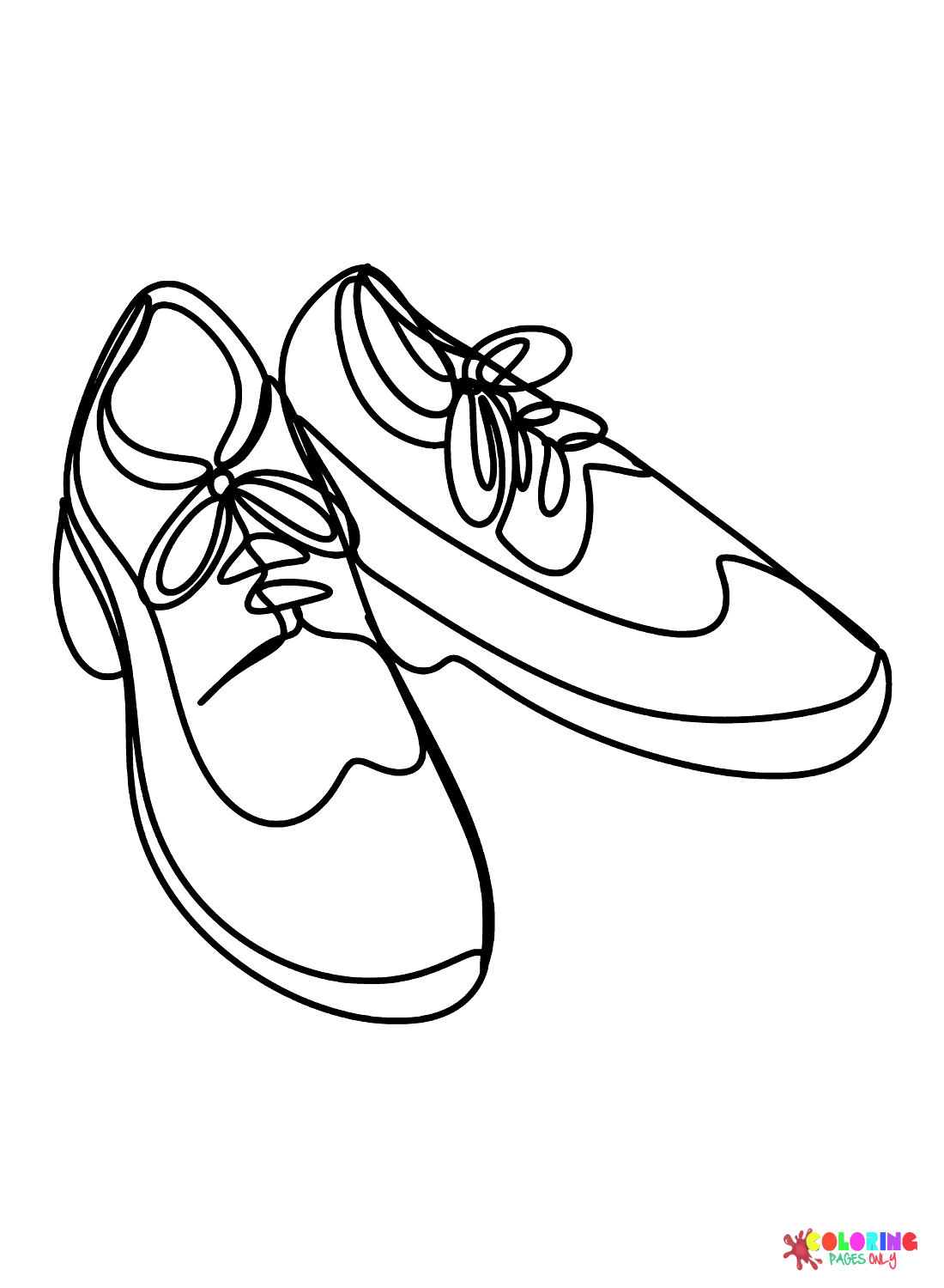 Glitter Wedding Shoes Coloring Page - Free Printable Coloring Pages