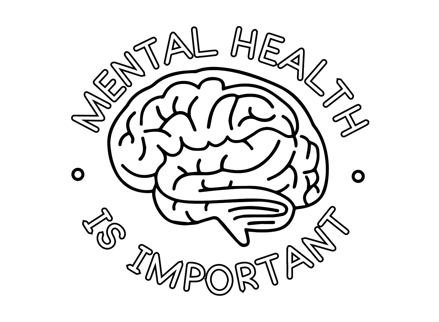 Mental Health is Important Coloring Page