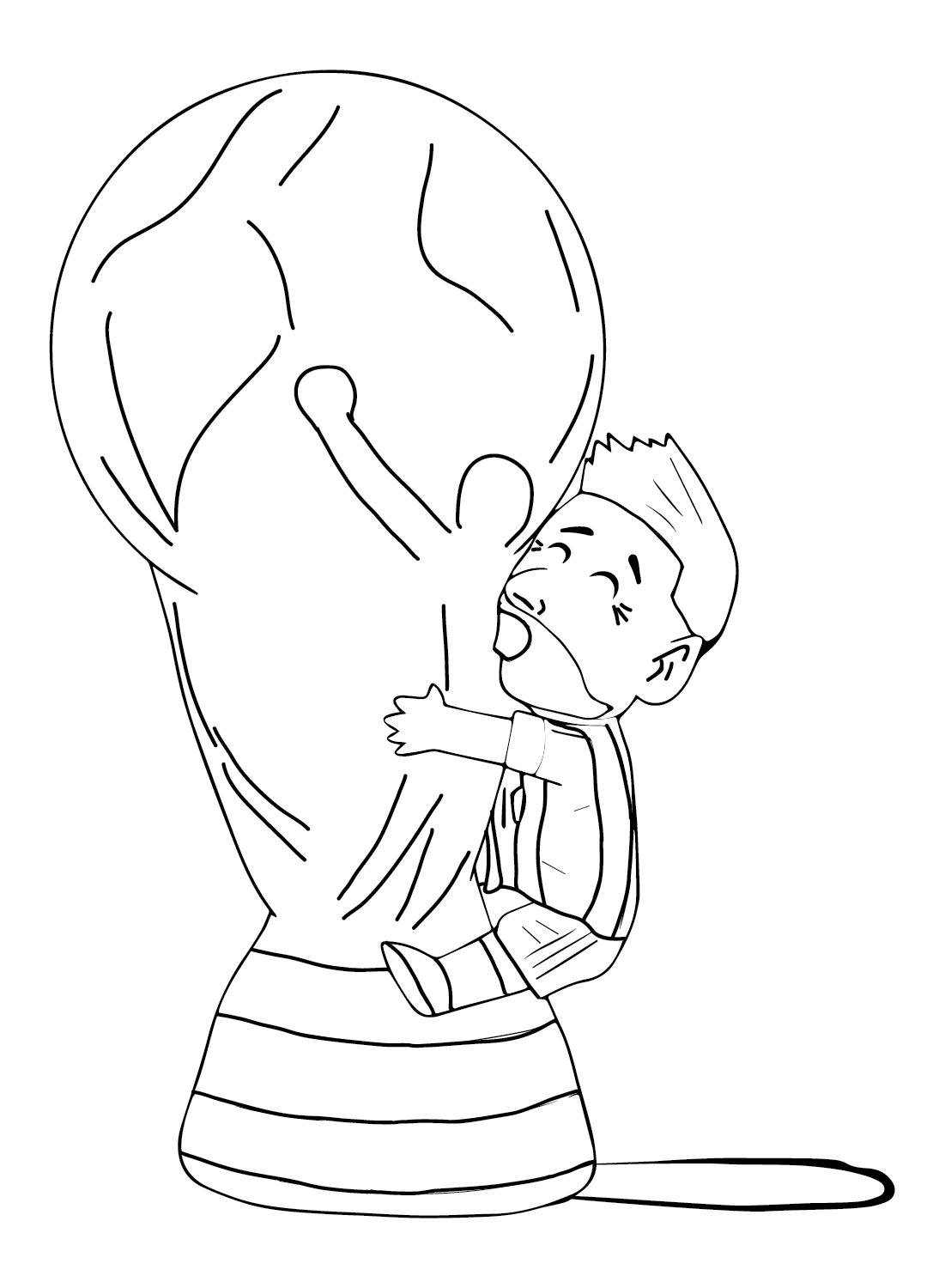 Messi Cute Coloring Page