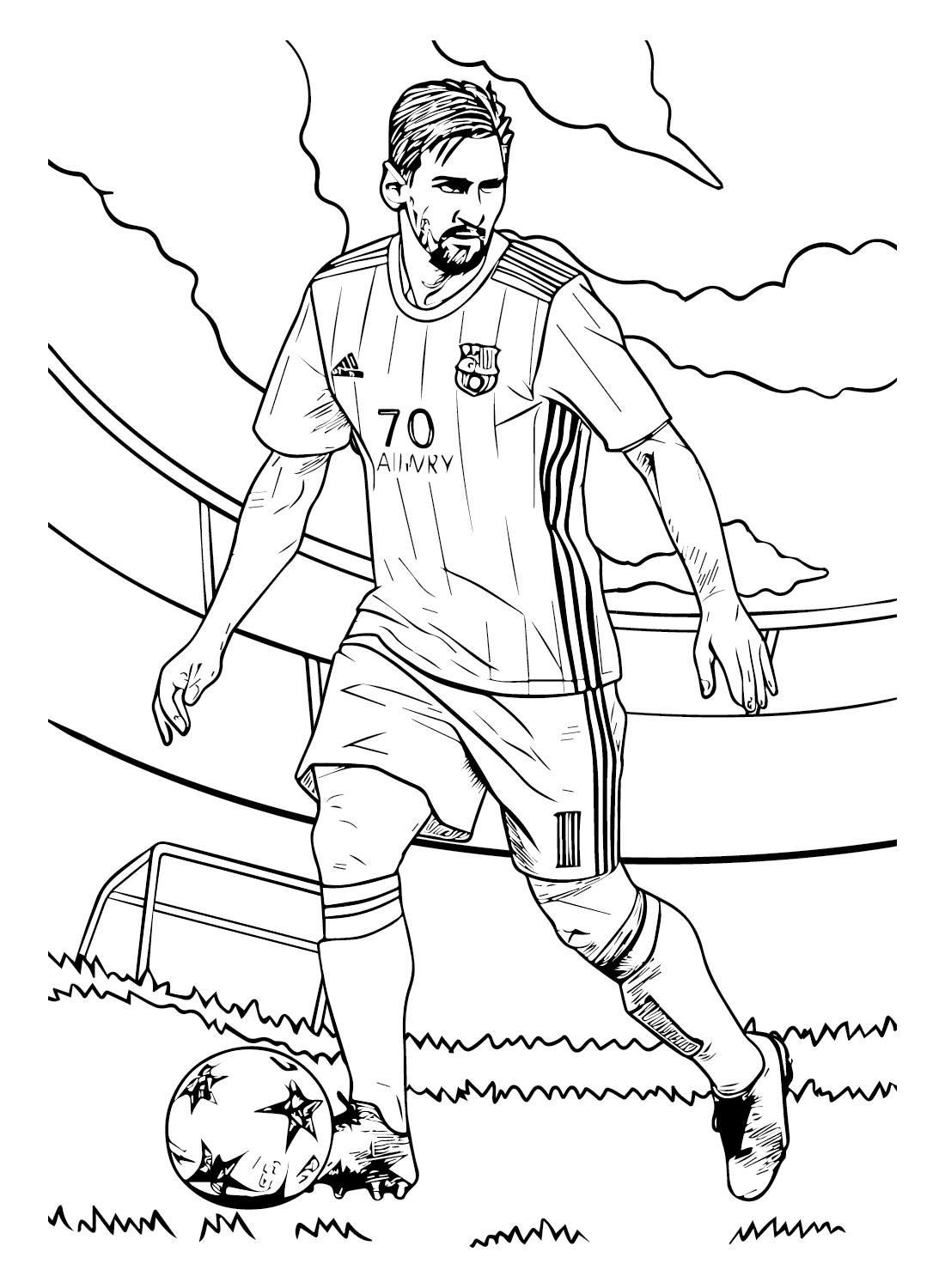 Messi Pictures Coloring Pages