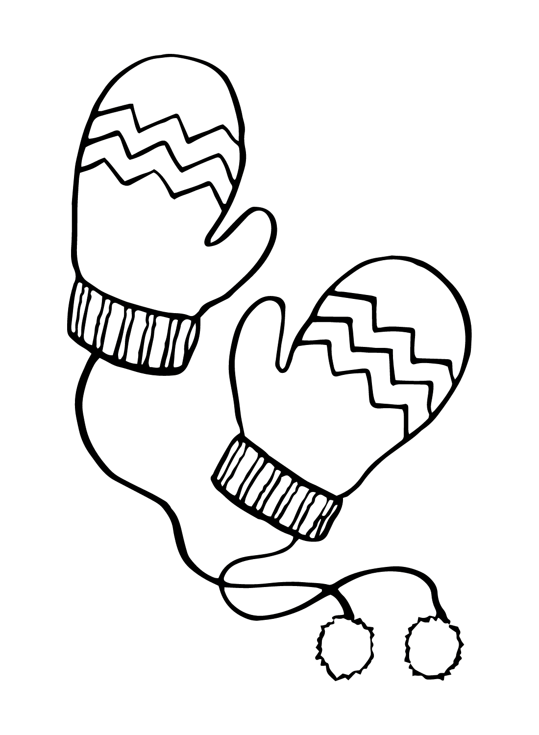 Mittens Pictures Coloring Page