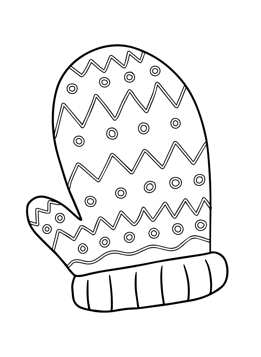 Mittens to Print Coloring Page