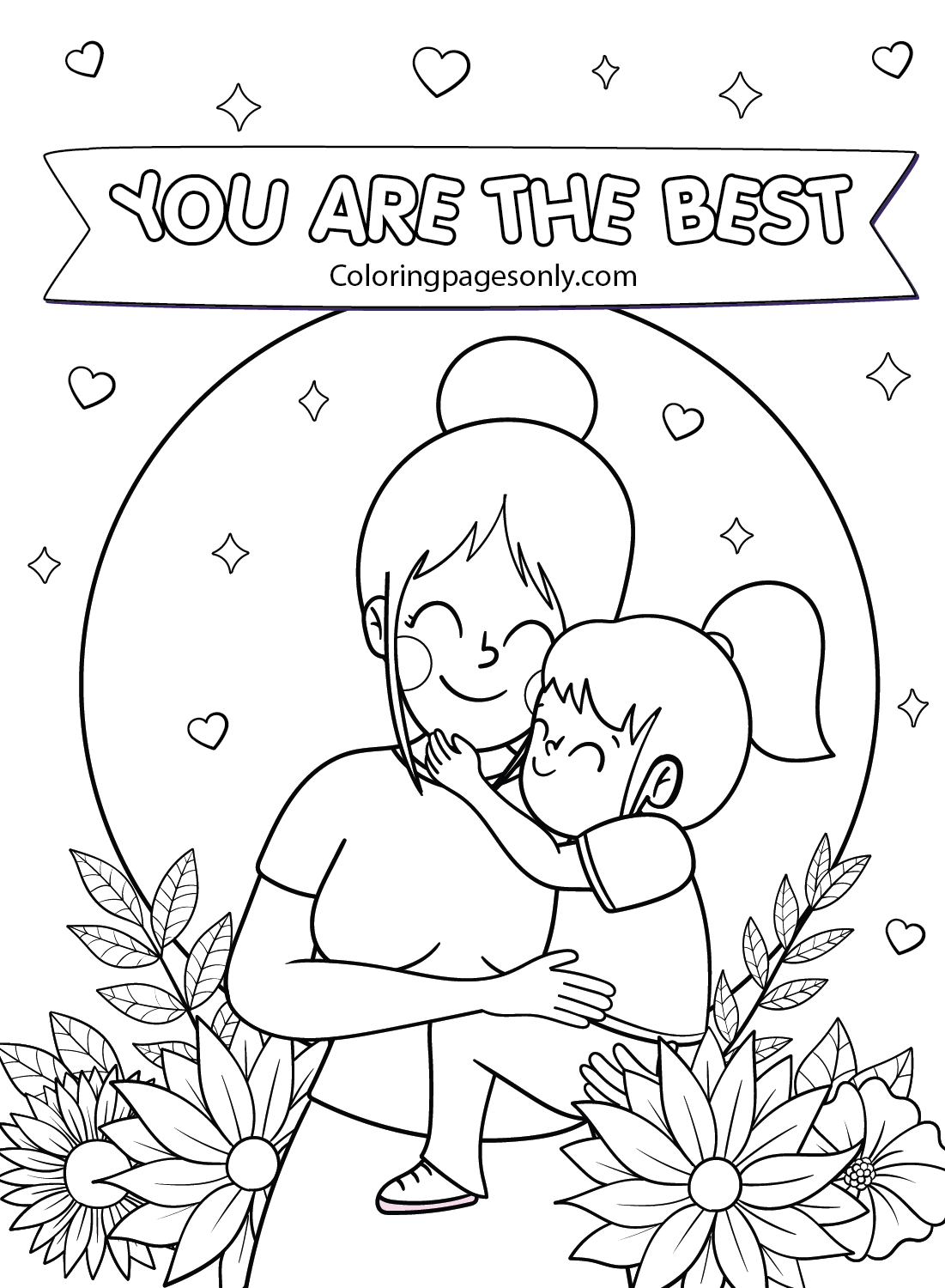 Mom Is The Best Coloring Pages
