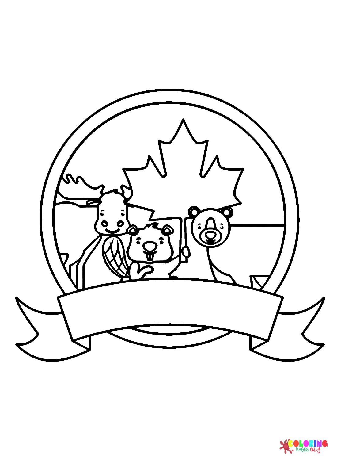 Лось с бобром и медведем С Днем Канады от Дня Канады