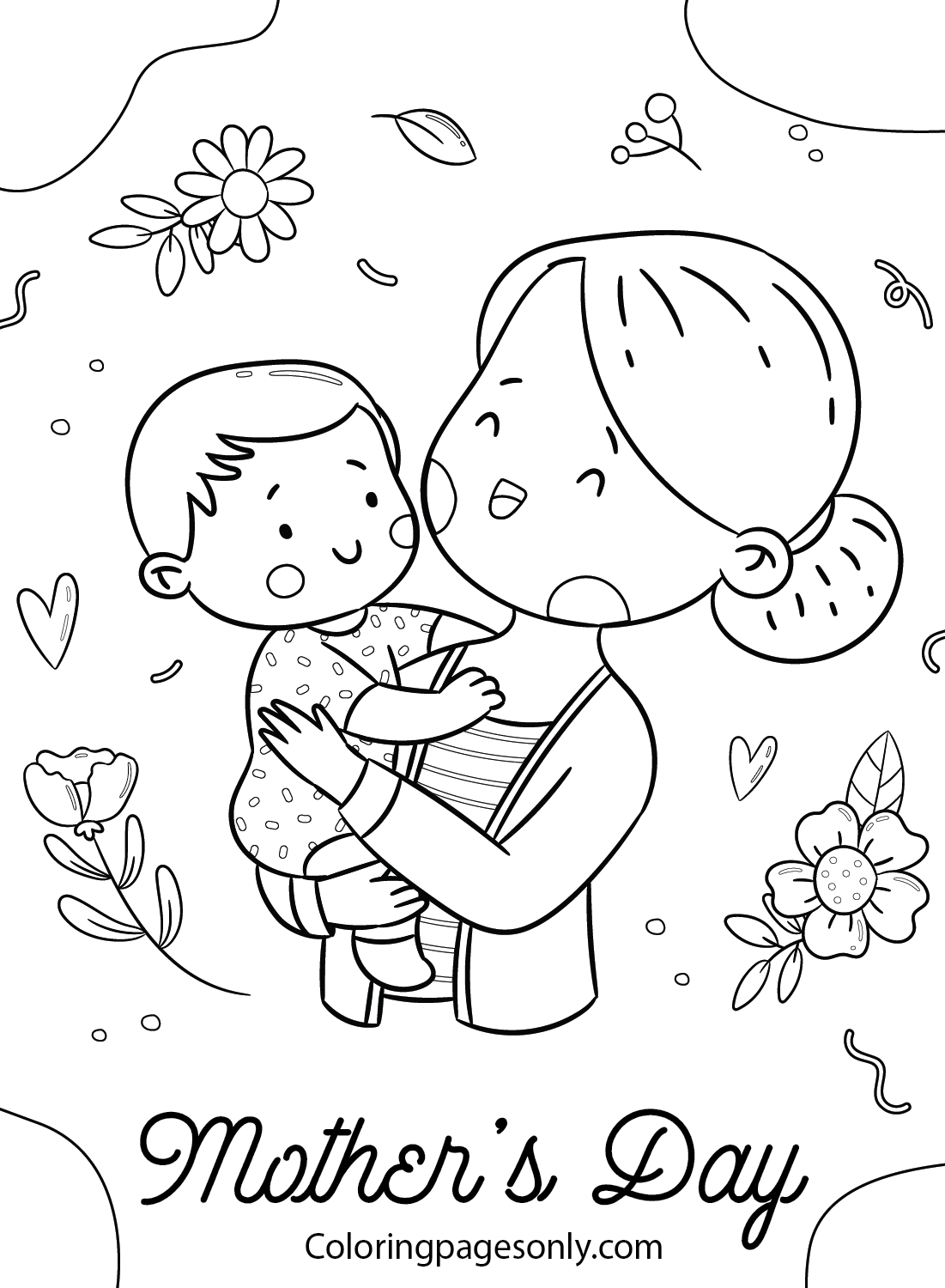 Happy Mothers Day Sheets Coloring Pages Mother's Day Coloring Pages