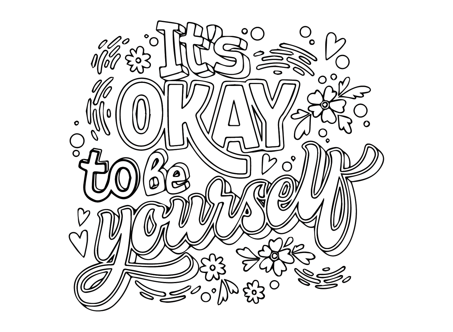 Motivational Quote Coloring Page