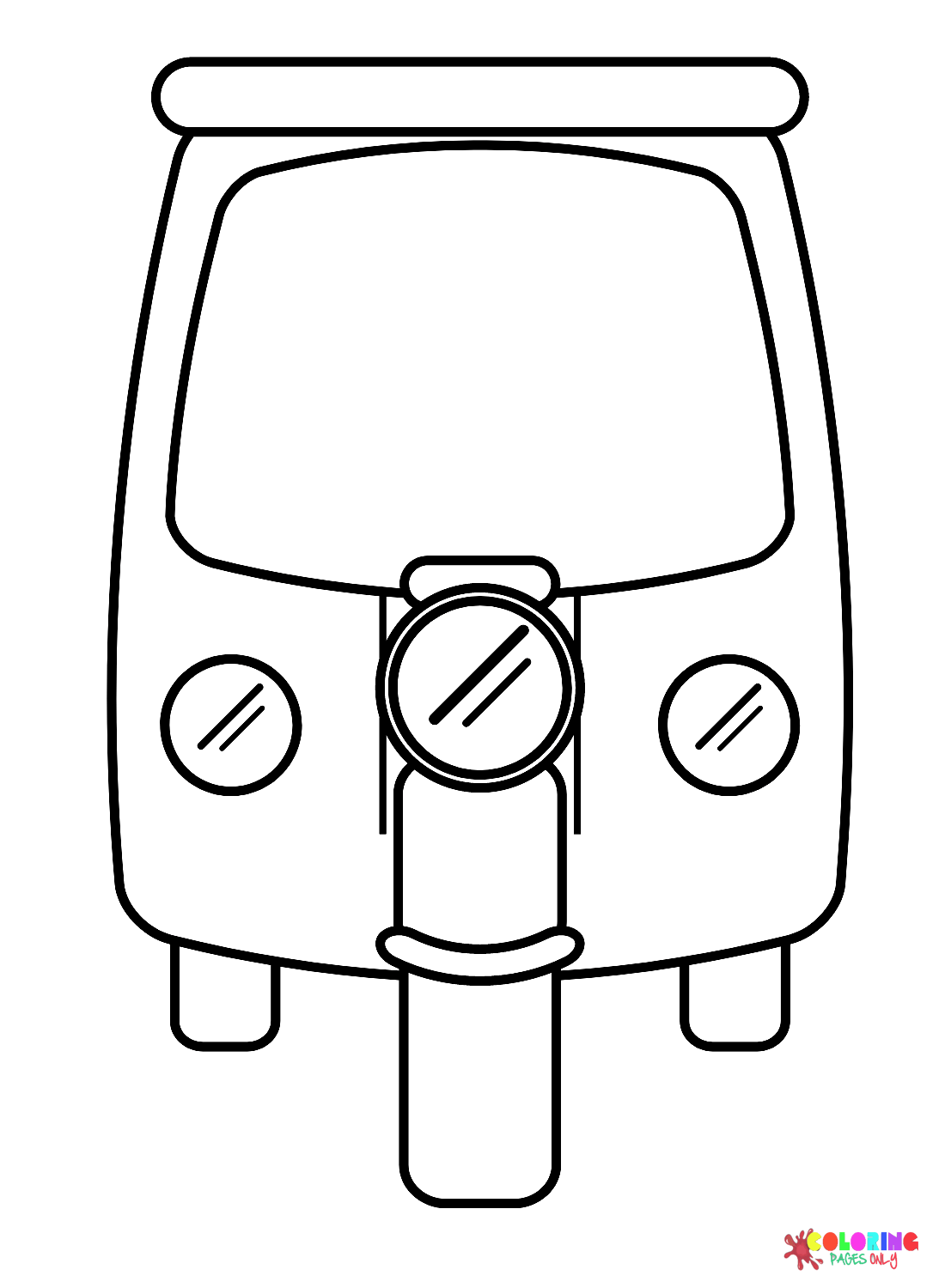 Motor Rickshaw Tricycle Coloring Pages