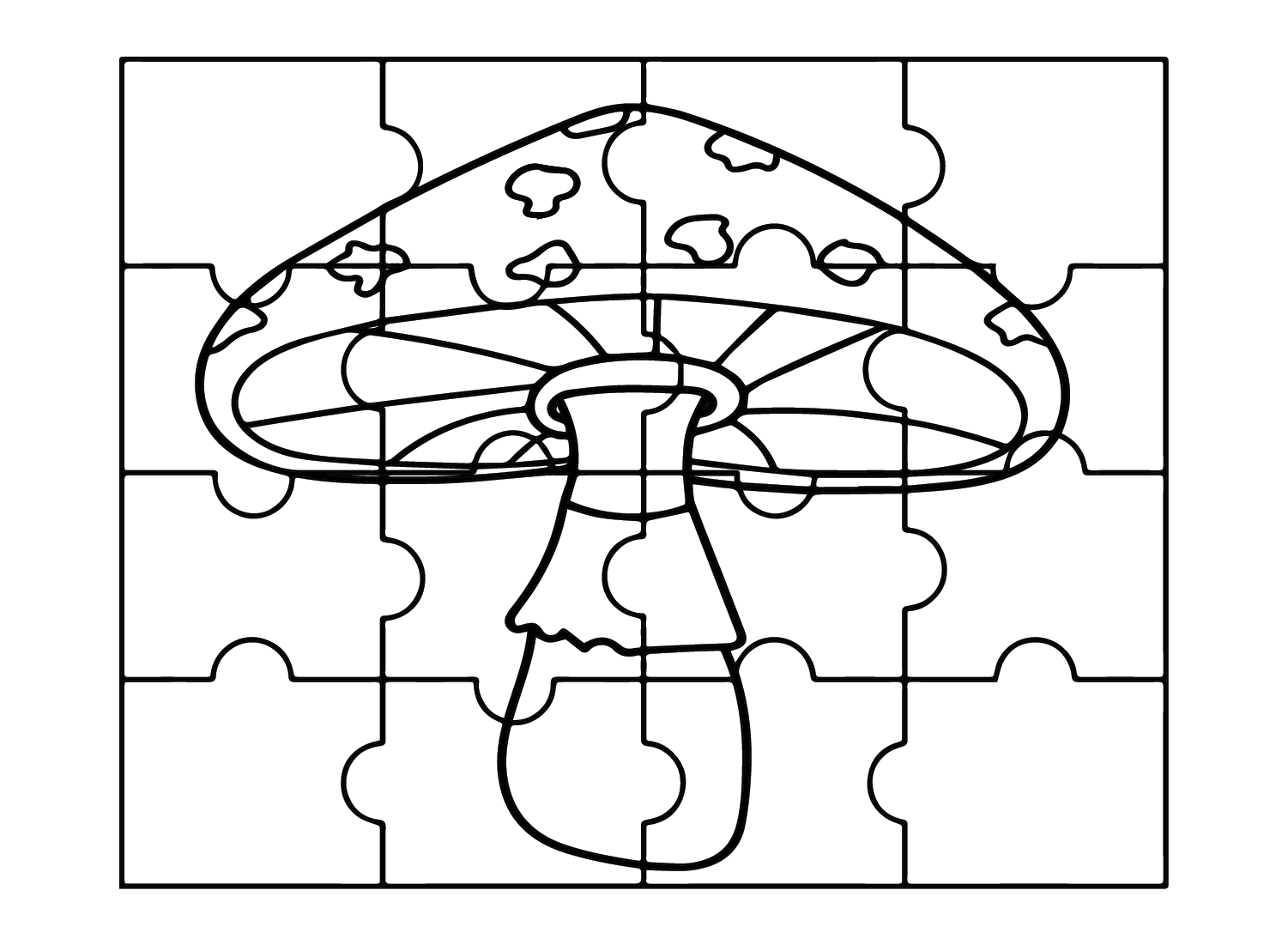 Puzzle con funghi da Jigsaw Puzzle