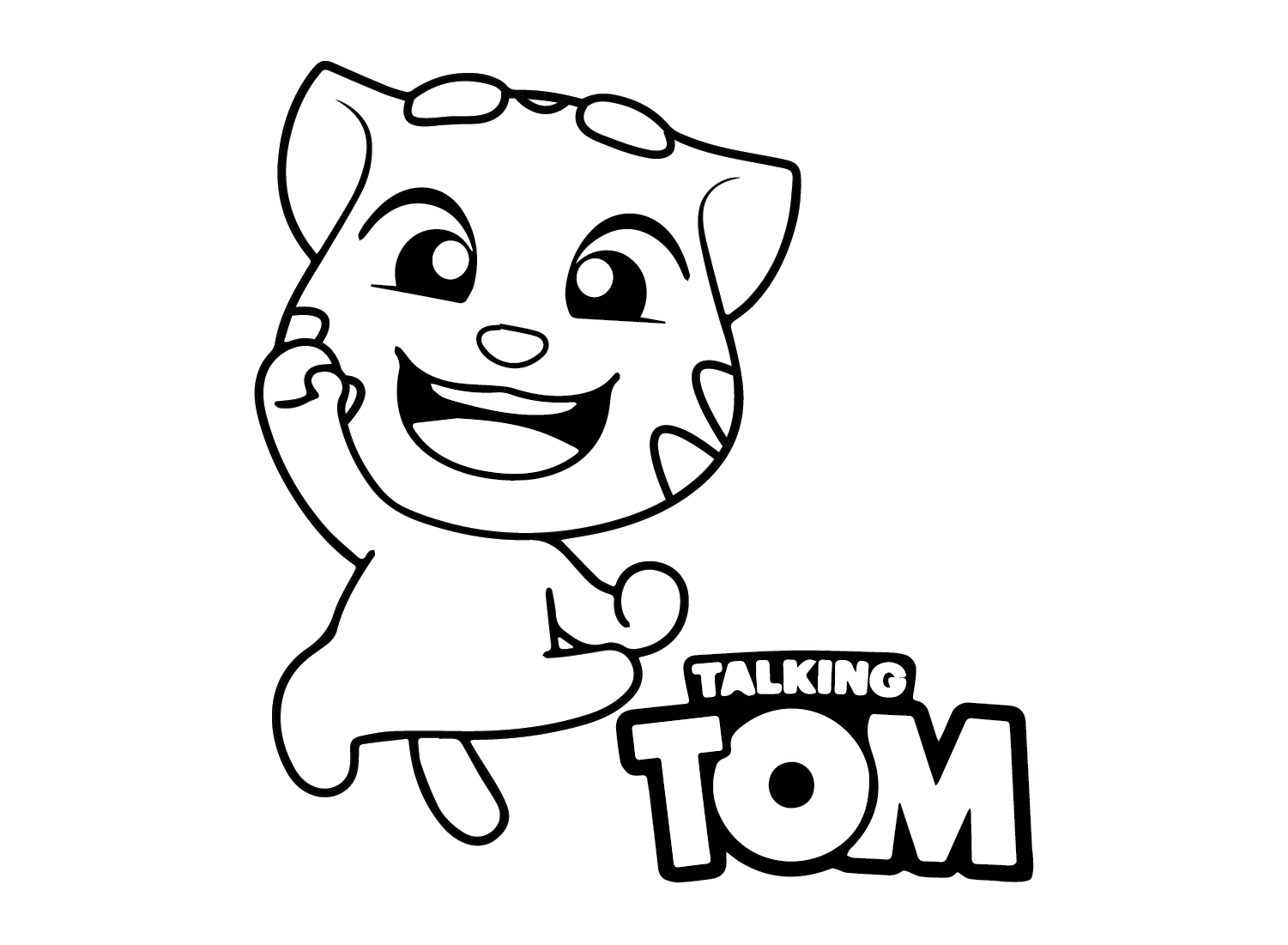 My Talking Tom Coloring Page