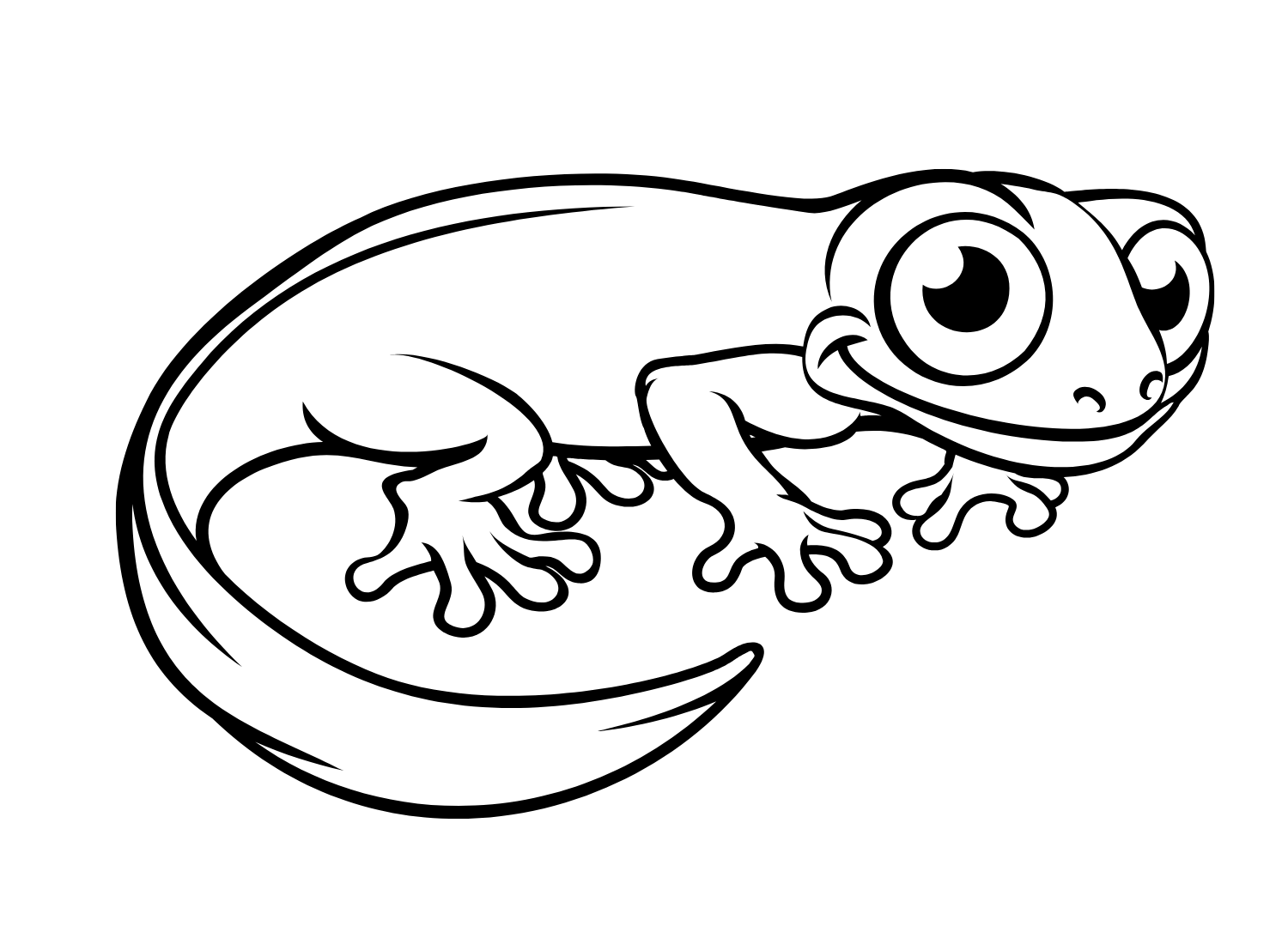 Newt Printable Coloring Page