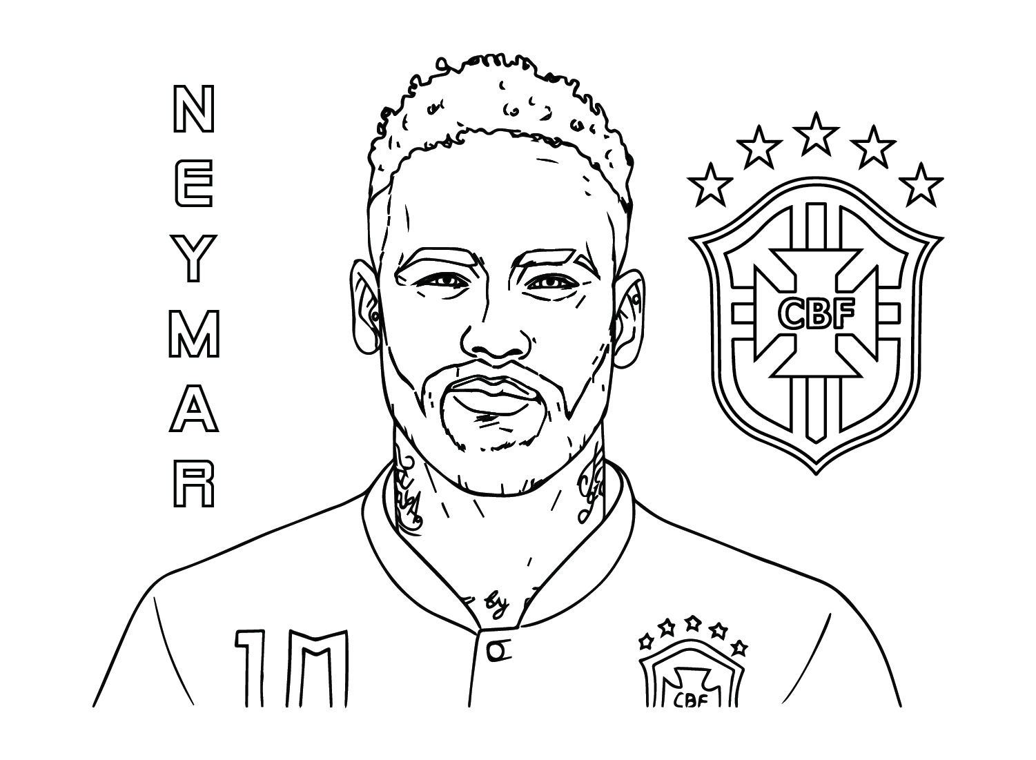 Neymar Coloring Pages