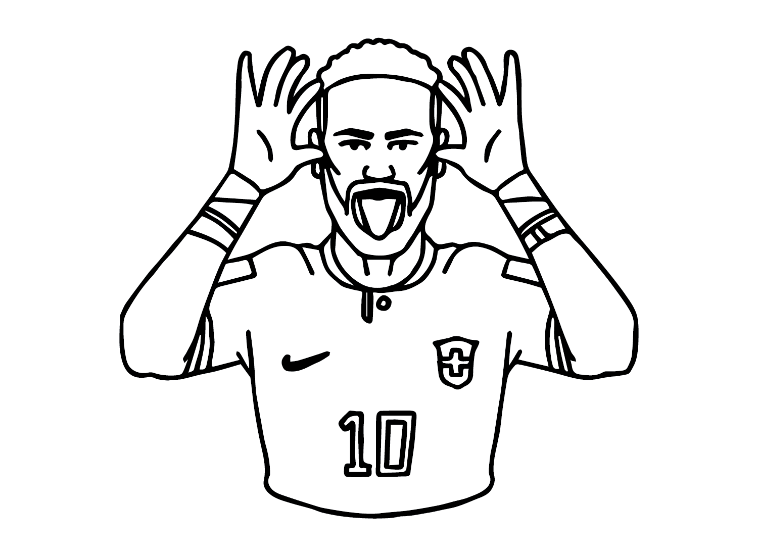 Neymar Football Player Coloring Pages