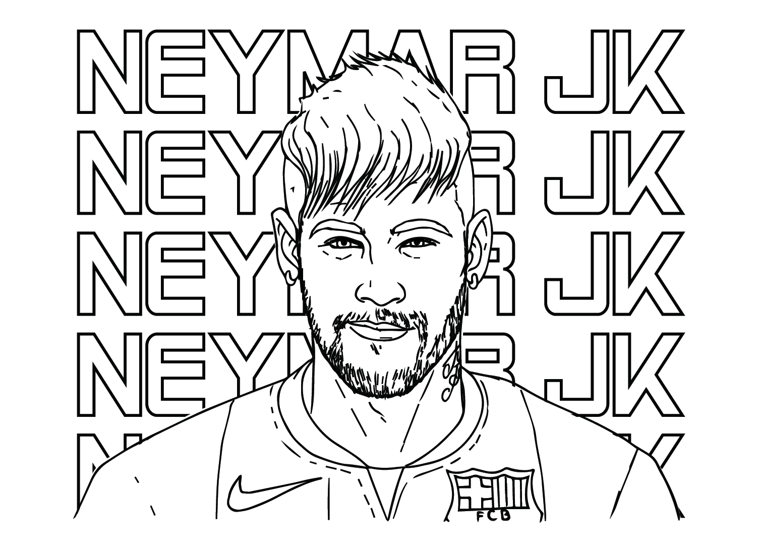 Neymar JK Coloring Page - Free Printable Coloring Pages