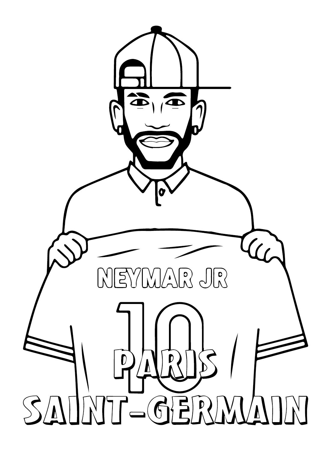 Neymar for Kids Coloring Pages