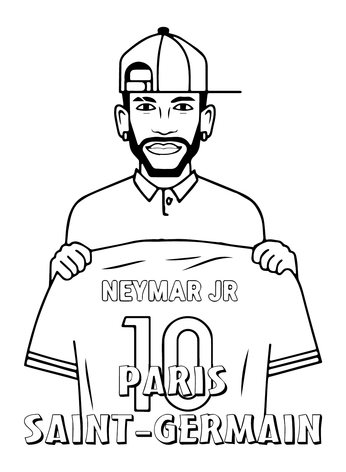 Neymar Drawing Coloring Page Free Printable Coloring Pages