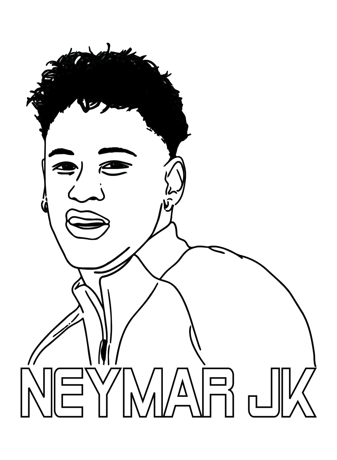 Neymar Coloring Pages PSG Free Printable Coloring Pages