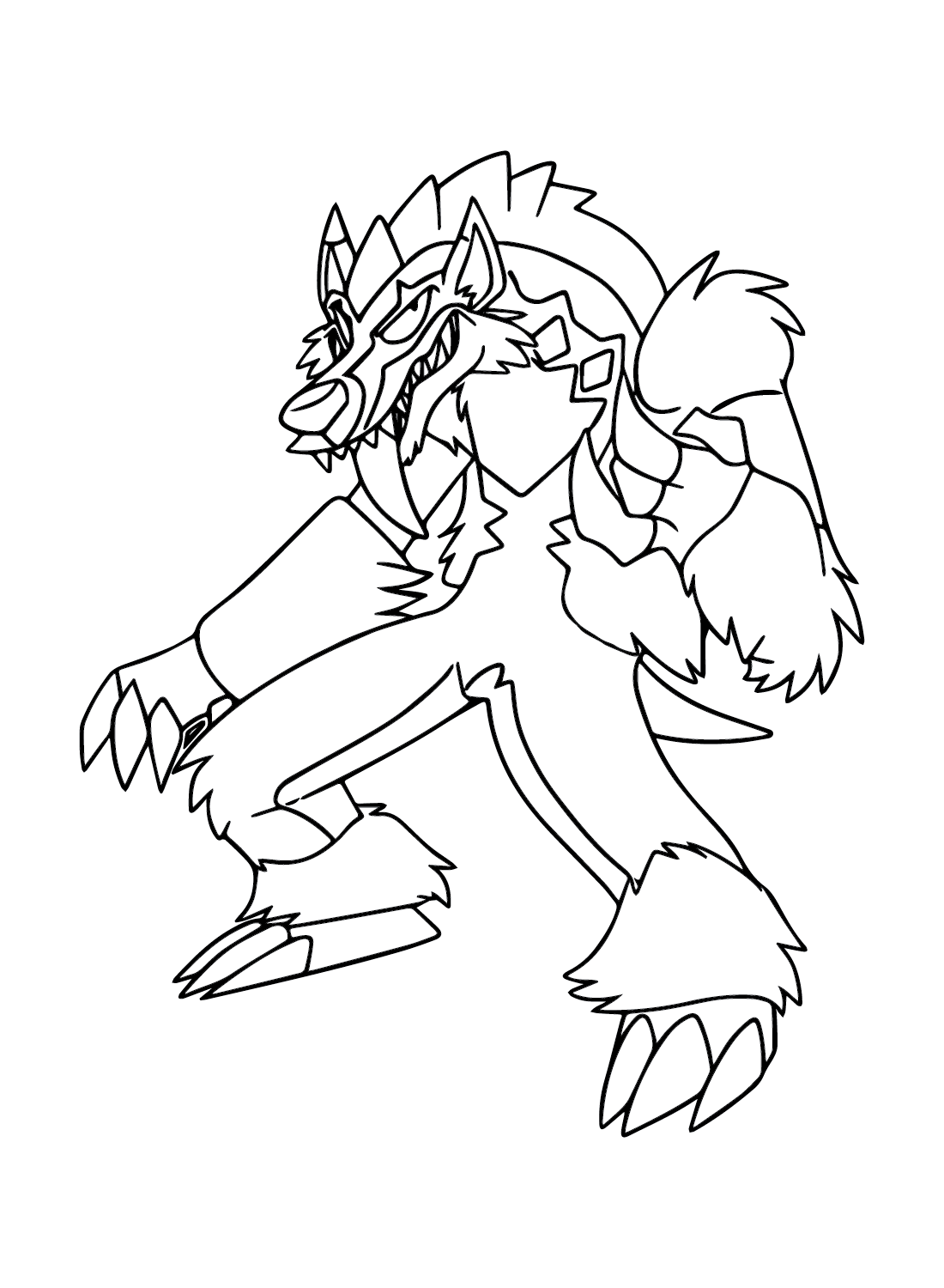 Obstagoon Character Coloring Page